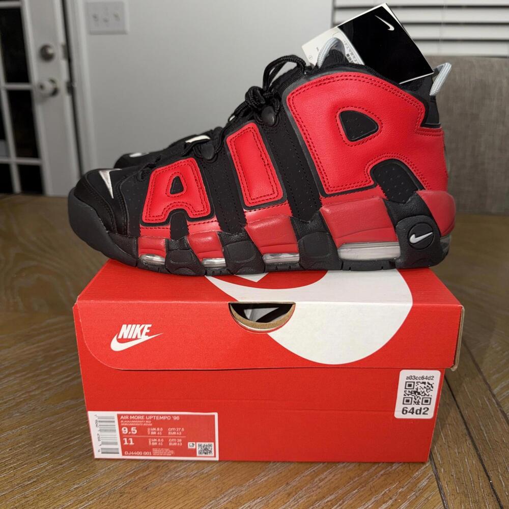 Sz 9.5 Nike Air More Uptempo 96 Alternates Split DJ4400-001 New W/Box And Tags